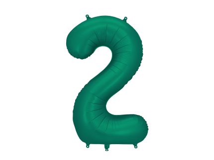 Balon folija-temno zelen "2" (86 cm)